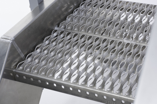Saut de loup sur mesure - Escalier double accès aluminium