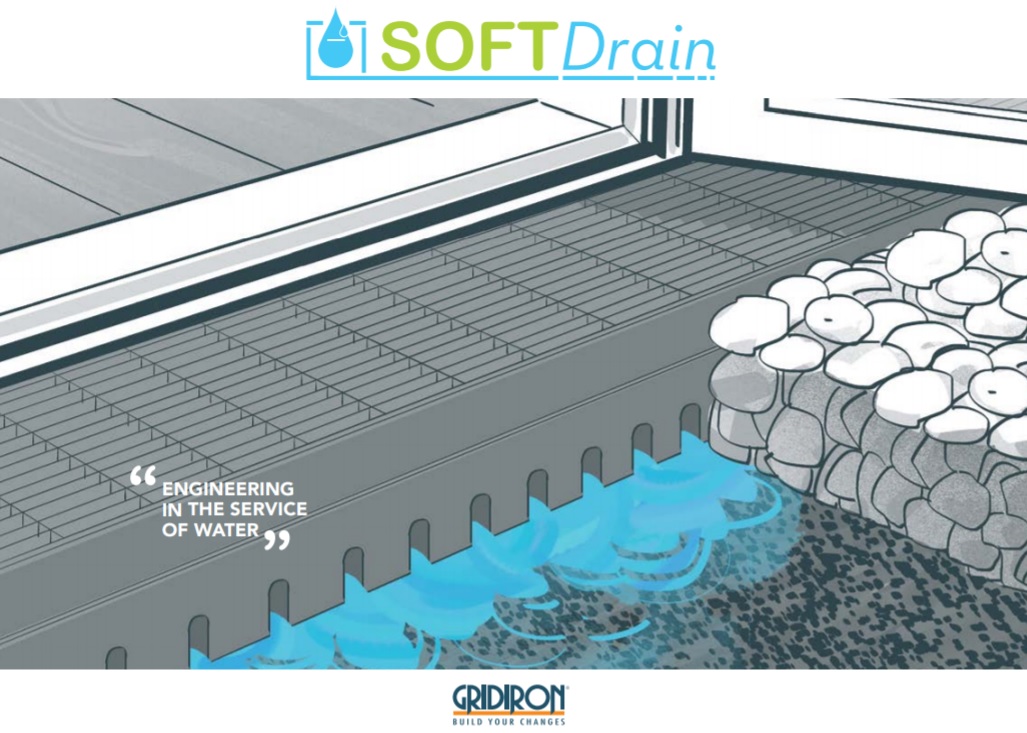 Soft drain - Caniveau pour terrasses