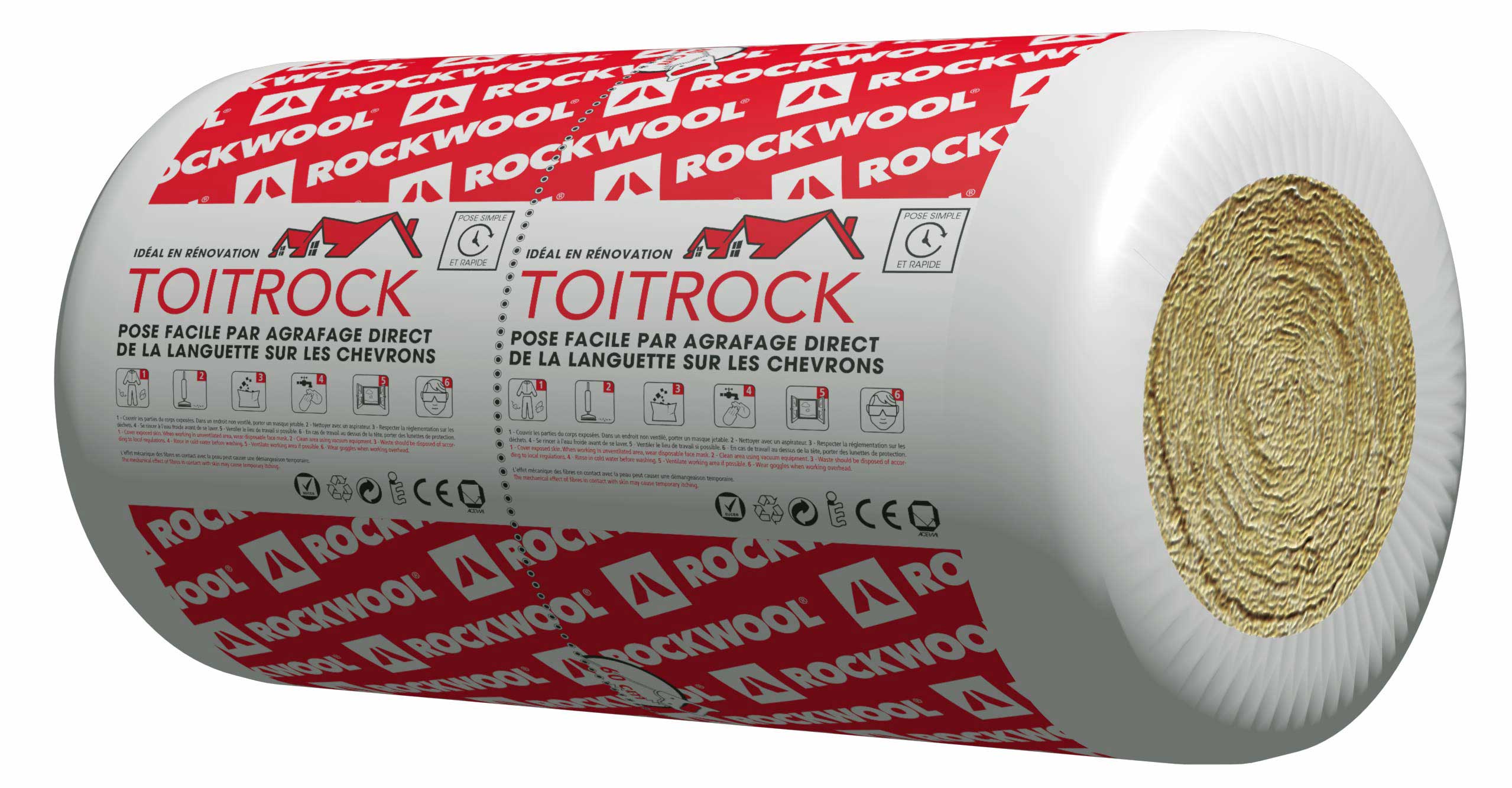 Toitrock kraft - Rouleau isolant laine de roche