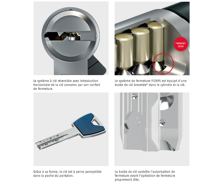 Cylindre de sécurité anti-effraction et débrayable P12RPS - Cylindre de porte