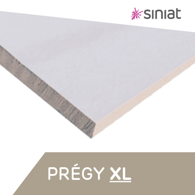 Siniat - PRÉGY XL - Plaque de plâtre - Solution plafond à entraxes élargis