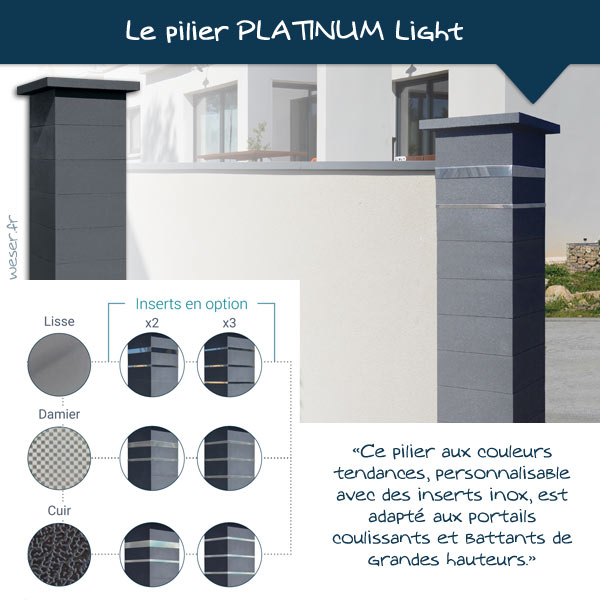 Gamme pilier Platinum - Poteau de clôture